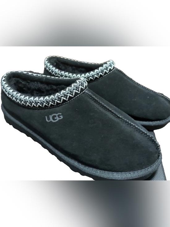 UGG Other - UGG Tasman Slippers Black Suede Sherling Lined Mule Men's Shoes US 8 UK 7